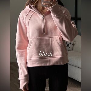Talulah Blush quarter zip hoodie